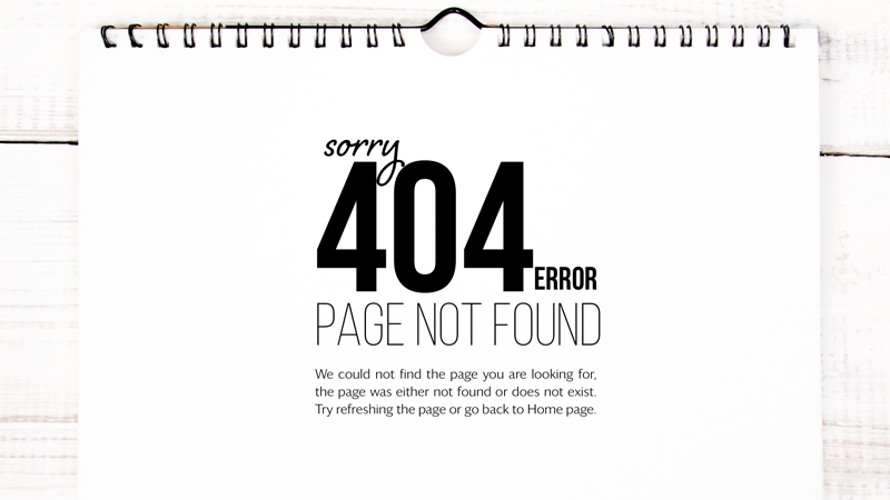 404 error page design