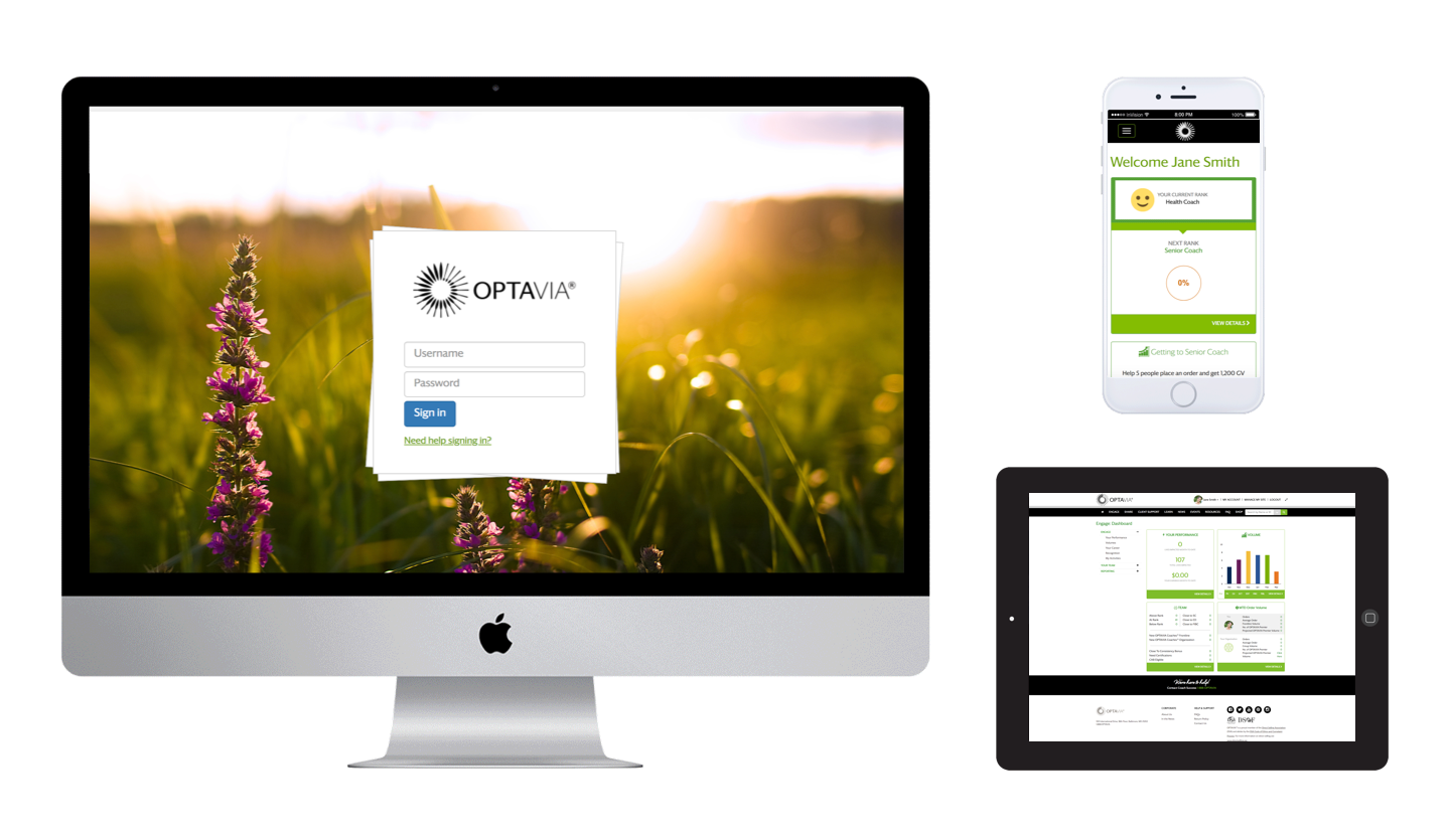 Optavia back office web application