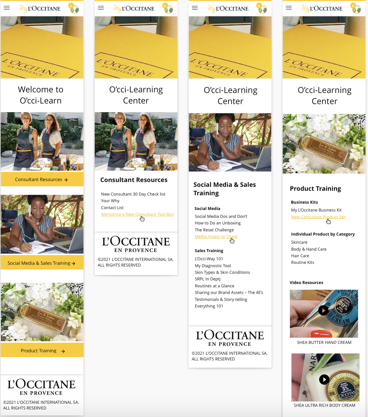 My L'Occitane Learn Product mobile