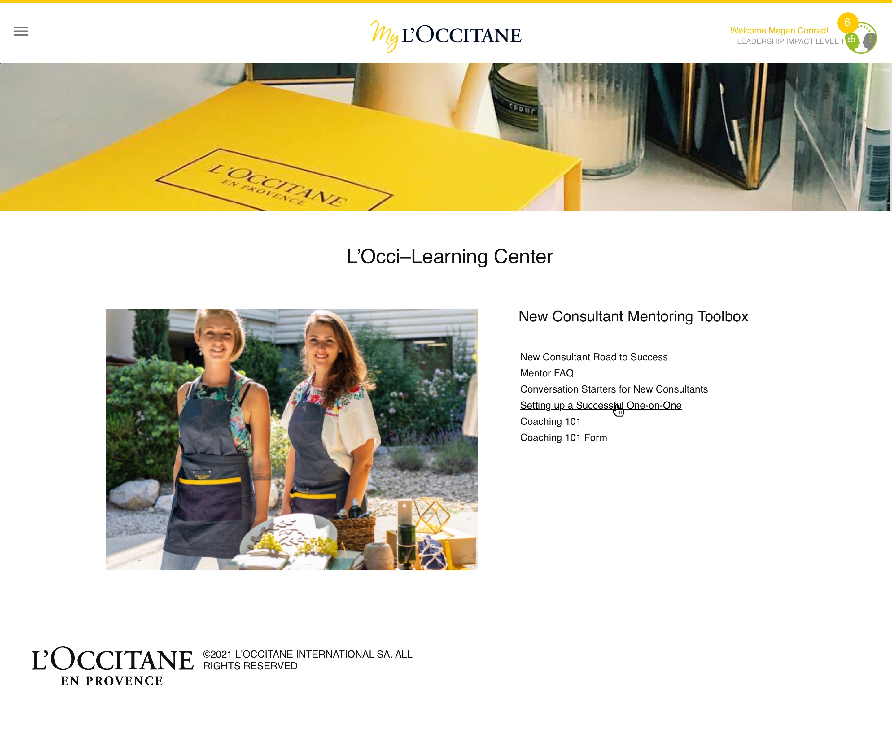 My L'Occitane Learn Consultant Resources